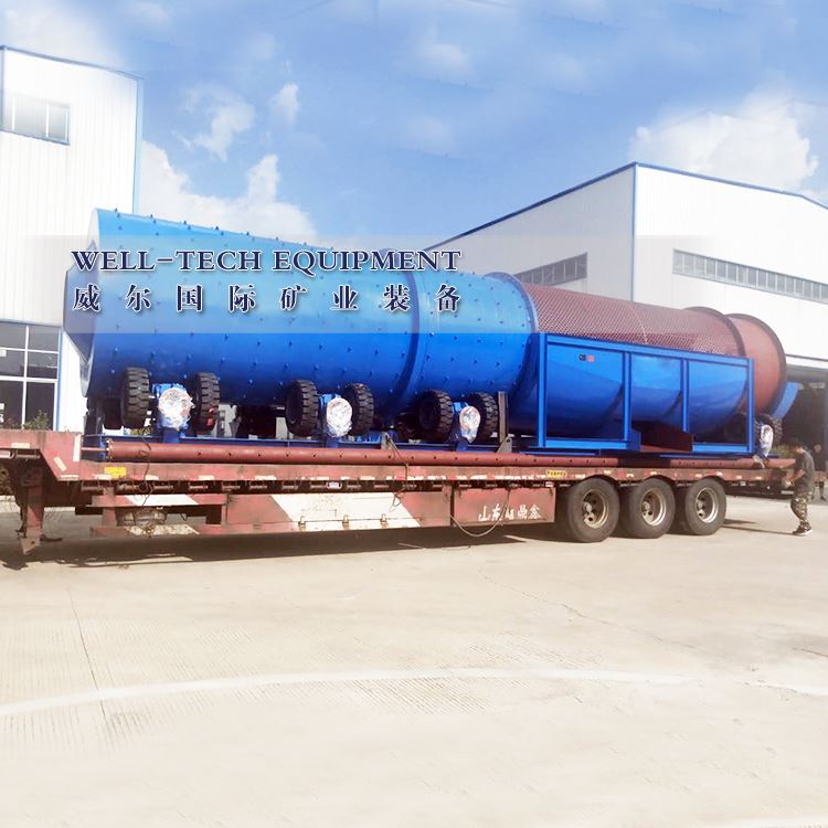 Levering Heavy Duty Big Capacity Gold Trommel Scrubber til Rusland til guldva...