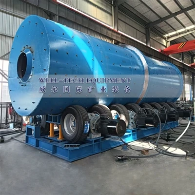 250tph Heavy Duty Rotary Scrubber Wash Drum Scrubber Machine til vask af klis...